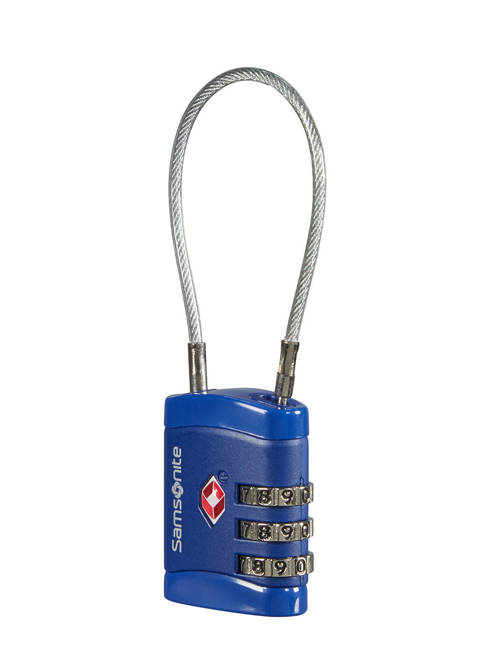 Kłódka do walizki trzycyfrowa Samsonite Cablelock 3 Dial TSA - midnight blue