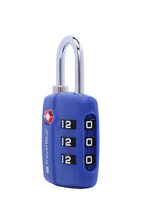 Kłódka szyfrowa Travel Blue TSA  Approved Suitcase Padlock - blue