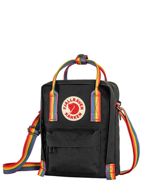Kompaktowa torba na ramię Fjallraven Kanken Sling - black / rainbow