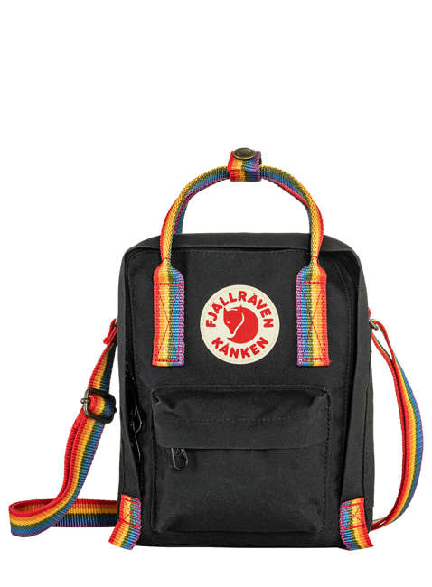 Kompaktowa torba na ramię Fjallraven Kanken Sling - black / rainbow