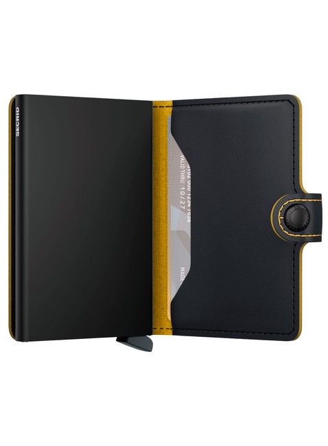 Kompaktowy portfel RFID Secrid Miniwallet Matte - black / ochre