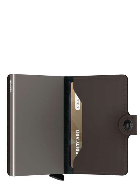 Kompaktowy portfel RFID Secrid Miniwallet Matte - truffle 