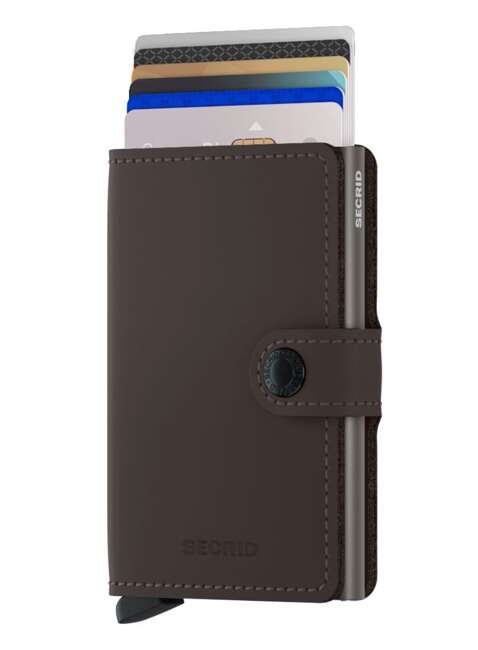 Kompaktowy portfel RFID Secrid Miniwallet Matte - truffle 