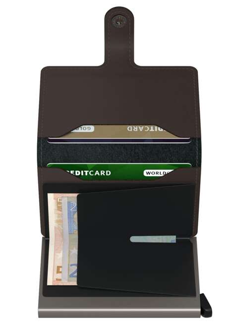 Kompaktowy portfel RFID Secrid Miniwallet Matte - truffle 