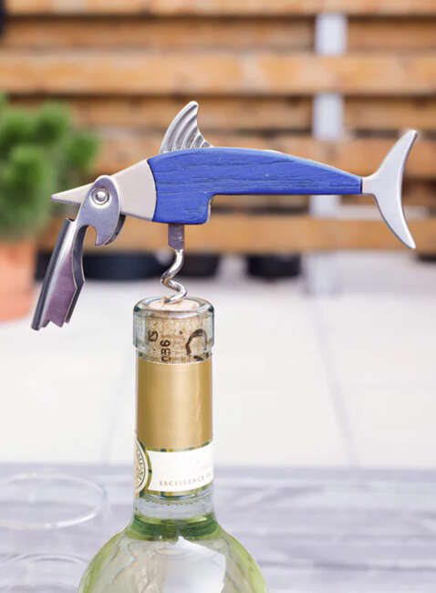 Korkociąg ryba Kikkerland Marlin Corkscrew - blue