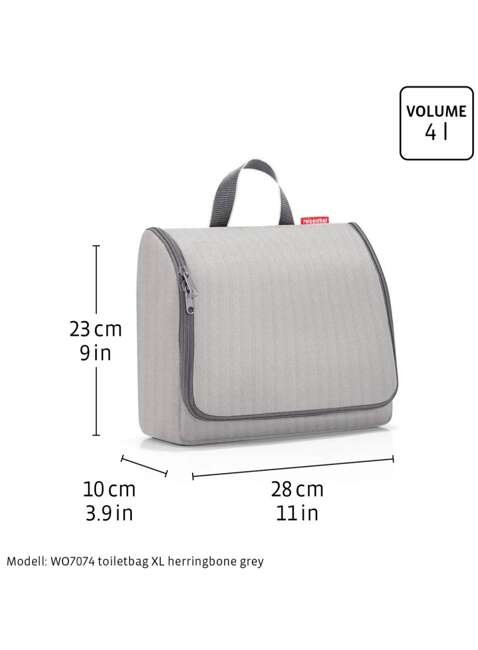 Kosmetyczka Reisenthel Toiletbag XL - herringbone grey