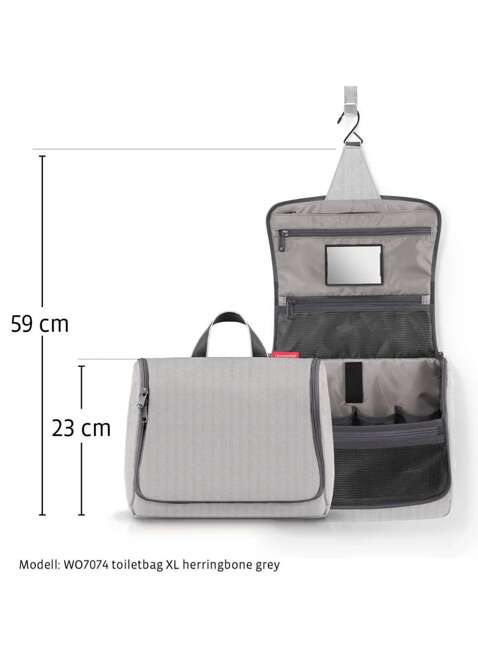 Kosmetyczka Reisenthel Toiletbag XL - herringbone grey