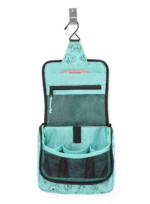 Kosmetyczka dla dzieci Reisenthel Toiletbag Kids - cats and dogs mint