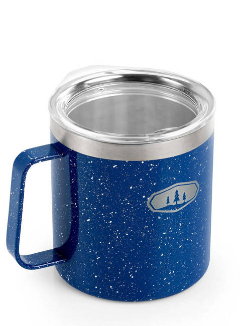 Kubek na kawę GSI OUTDOORS Glacier Stainless Camp Cup 444 ml - blue speckle