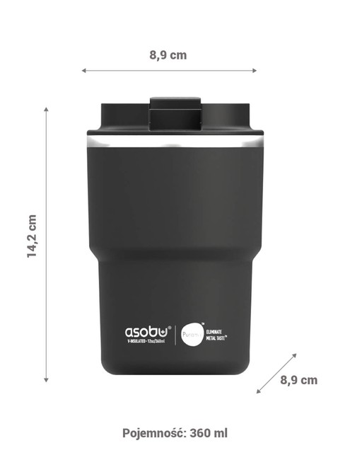 Kubek termiczny Asobu Coffee Express Tumbler 0,36 l - black