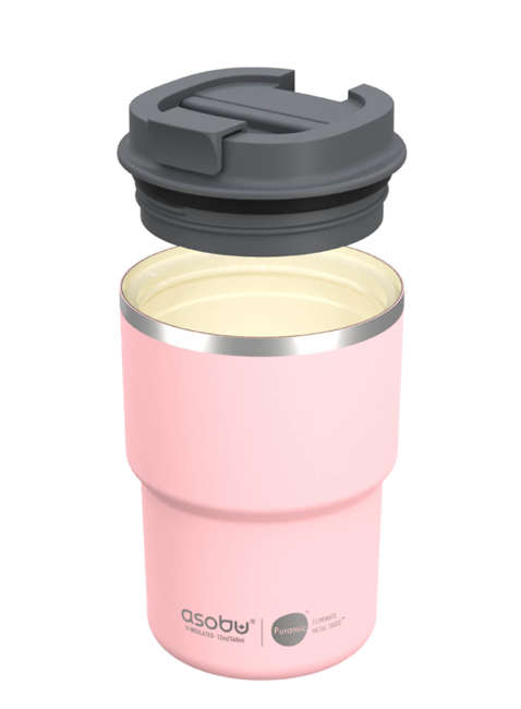 Kubek termiczny Asobu Coffee Express Tumbler 0,36 l - pink