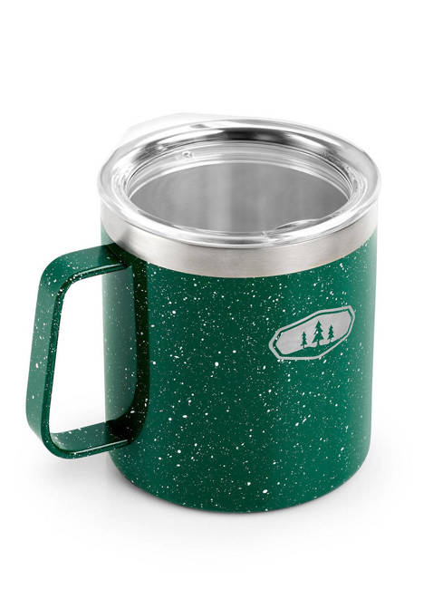 Kubek z uchwytem GSI OUTDOORS Glacier Stainless Camp Cup 444 ml - green speckle