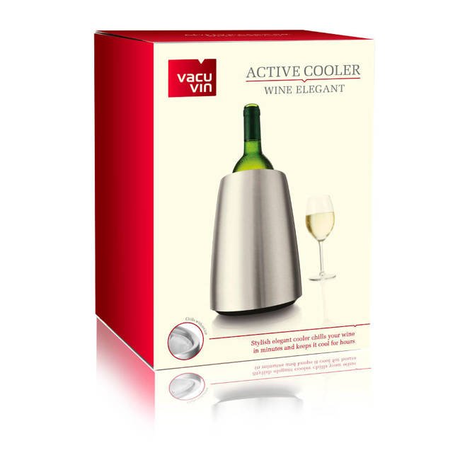 Kubełek / schładzacz aktywny do butelek wina Vacu Vin - silver