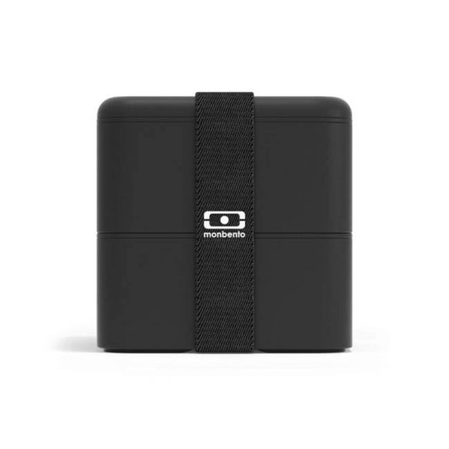 Kwadratowy pojemnik na lunch MB Square Monbento - black onyx