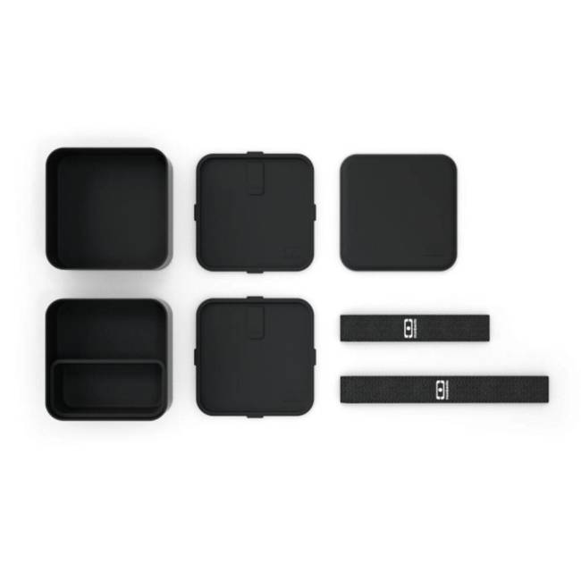 Kwadratowy pojemnik na lunch MB Square Monbento - black onyx