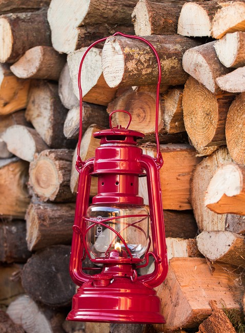 Lampa naftowa Feuerhand Hurricane Lantern 276 - ruby red