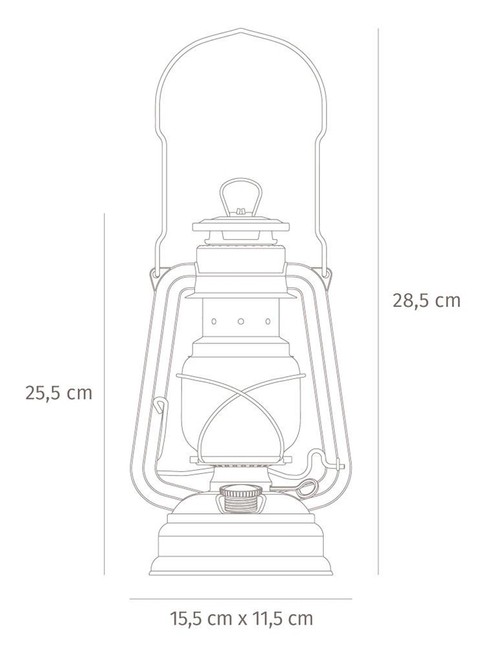 Lampa naftowa Feuerhand Hurricane Lantern 276 - ruby red