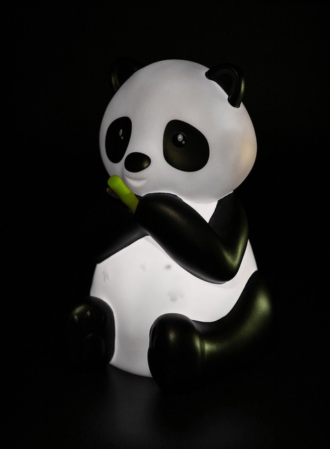 Lampka nocna na baterie Dhink Panda - black / white