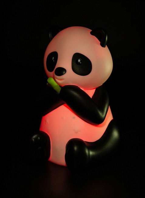 Lampka nocna na baterie Dhink Panda - black / white