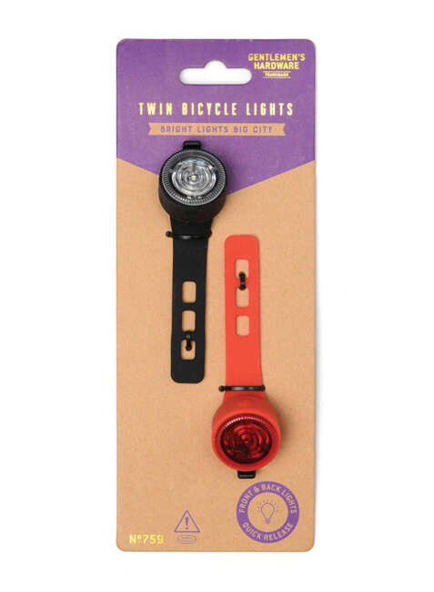 Lampki rowerowe Gentlemen's Hardware Mini Twin Bicycle Lights - red / black