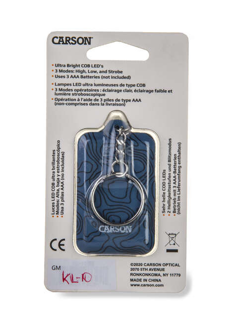 Latarka LED z brelokiem do kluczy Carson COB Keychain Flashlight - blue