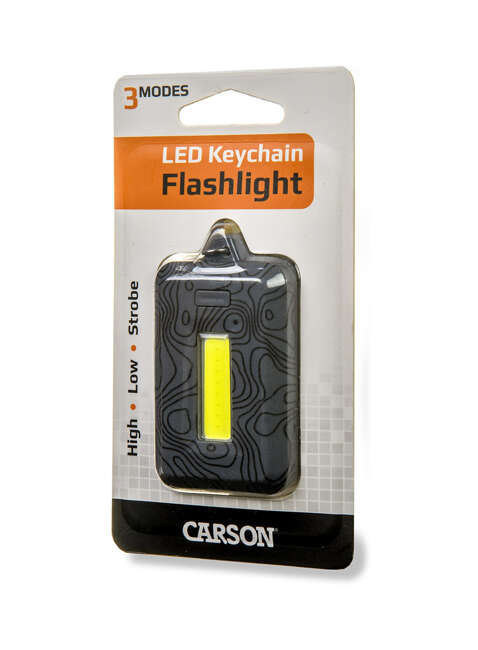 Latarka LED z brelokiem do kluczy Carson COB Keychain Flashlight - grey