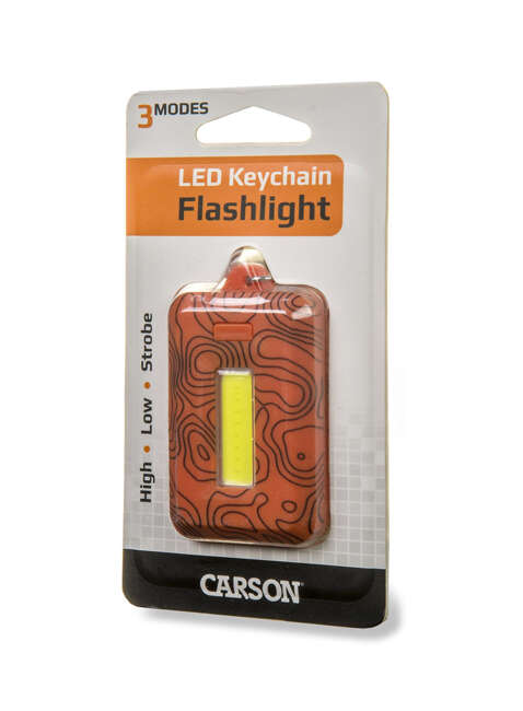 Latarka LED z brelokiem do kluczy Carson COB Keychain Flashlight - orange