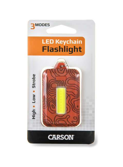 Latarka LED z brelokiem do kluczy Carson COB Keychain Flashlight - orange