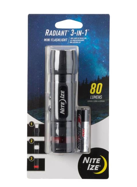 Latarka Nite Ize Radiant® 3in1™ LED Mini Flashlight - black