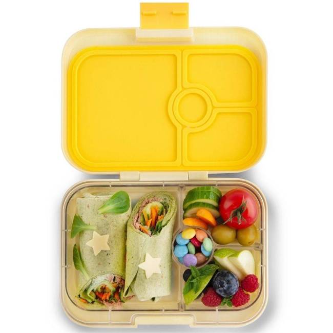 Lunchbox 4-komorowy Yumbox Panino - sunburst yellow / panda tray
