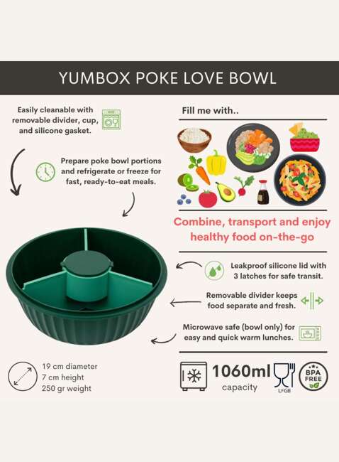 Lunchbox Yumbox Poke Love Bowl 1050 ml - wada fabryczna - brak jednego z zaczepów w pokrywce