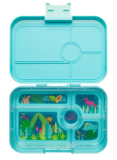 Lunchbox do pracy XL Yumbox Tapas 5 sekcji - antibes blue / jungle pastel tray