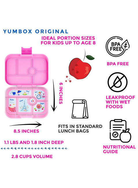 Lunchbox do szkoły Yumbox Original - Fifi pink / Paris tray