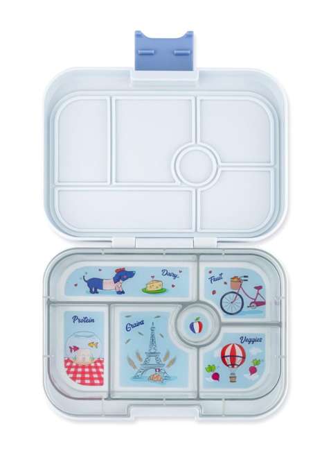 Lunchbox do szkoły Yumbox Original - hazy gray / Paris tray