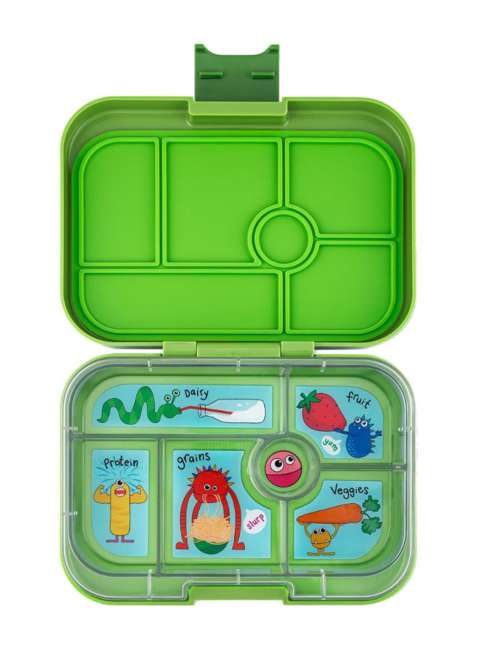 Lunchbox do szkoły Yumbox Original - matcha green / funny monsters tray