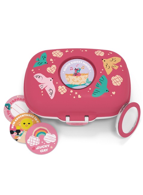 Lunchbox dziecięcy Monbento MB Gram - pink / birds