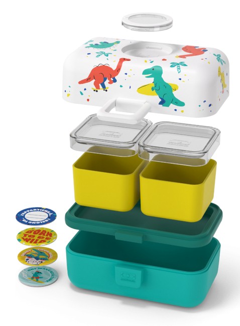 Lunchbox dziecięcy do szkoły Monbento MB Tresor - blue / dino