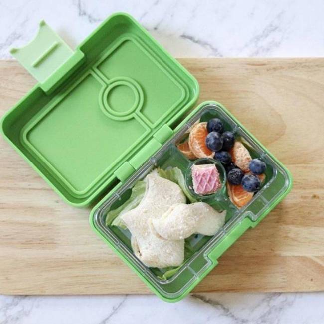 Lunchbox na przekąski Yumbox MiniSnack - stardust pink / toucan tray