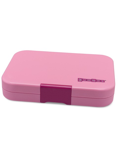 Lunchbox pojemnik na śniadanie XL Yumbox Tapas 4 - Capri pink / rainbow tray