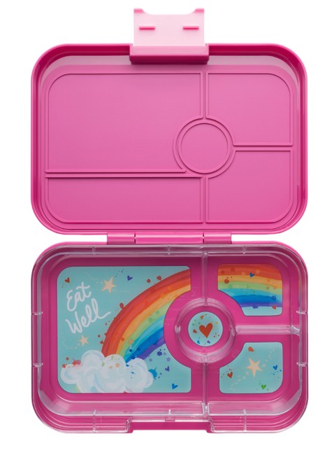 Lunchbox pojemnik na śniadanie XL Yumbox Tapas 4 - malibu purple / rainbow tray