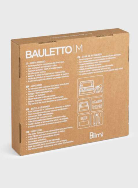 Lunchbox / śniadaniówka ze sztućcami Blim + Bauletto M - arctic white