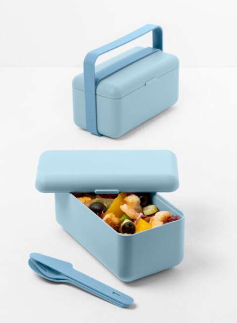 Lunchbox / śniadaniówka ze sztućcami Blim+ Bauletto S - ocean light