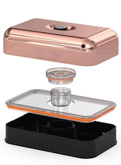 Lunchbox stalowy hermetyczny 24Bottles - rose gold