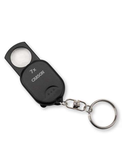 Lupa z brelokiem Carson Clip & View Pop-Up Retractable 7x Aspheric Keychain Magnifier