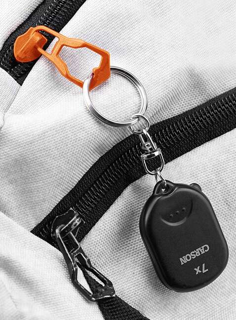 Lupa z brelokiem Carson Clip & View Pop-Up Retractable 7x Aspheric Keychain Magnifier