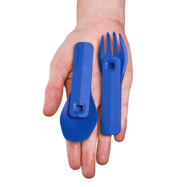 Łyżka + widelec do pracy Humangear GoBites Click - blue