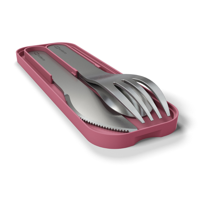 MB Pocket Monbento Nomad Cutlery Set stalowe sztućce - blush