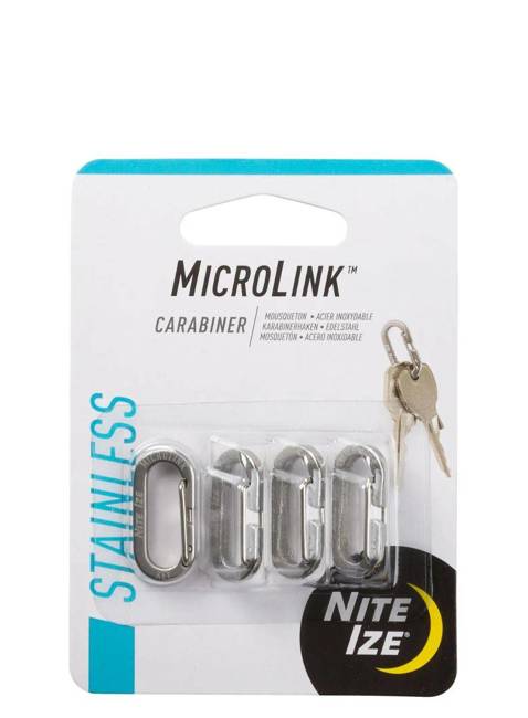 Mały karabinek Nite Ize MicroLink™ - 4 sztuki