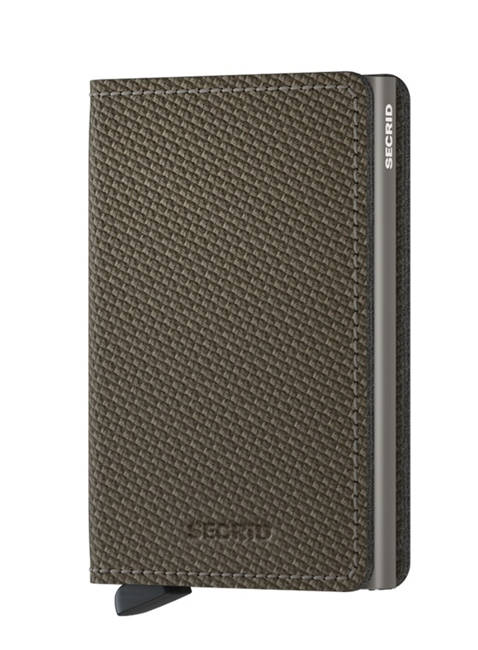 Mały portfel RFID Secrid Slimwallet Carbon - carbon khaki