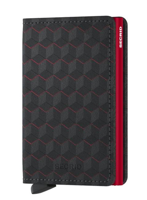 Mały portfel RFID Secrid Slimwallet Optical - black / red